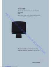 Bang & Olufsen BeoSound 4 2855 Service Manual