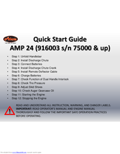 Ariens AMP 24 Quick Start Manual