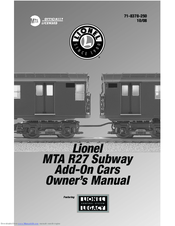 Lionel R30 Subway Owner's Manual
