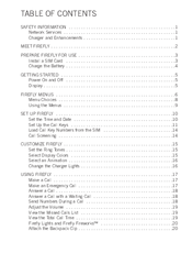 Firefly Wireless Telephone User Manual