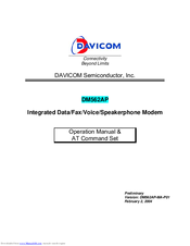 Davicom DM562AP Operation Manual