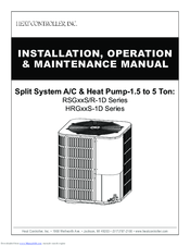 Heat Controller RSG18 Installation, Operation & Maintenance Manual