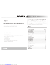 DEGEN DE105 Operating Instructions Manual