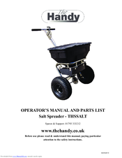 The Handy THSSALT Operator's Manual And Parts List