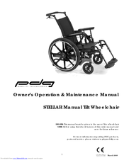 PDG Mobility Stellar Owner's Operation & Maintenance Manual