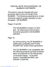 PocketWizard MultiMAX Owner's Manual