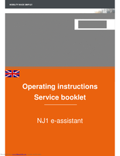ProActiv NJ1 e-assistant Operating Instructions Manual