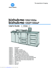 Konica Minolta Bizhub Pro 1050e Series Manuals Manualslib