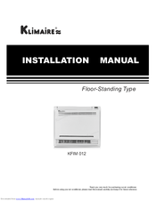 Klimaire KFIM 012 Installation Manual