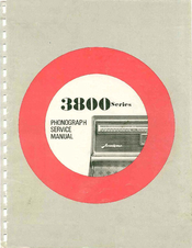 Wurlitzer 3800 Series Service Manual