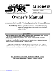 NorthStar M1094051B Owner's Manual