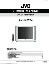 Jvc AV-14F704 Service Manual