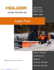 Holder 2750-AP Owner's Manual