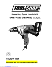 Toolshop 241-9934 Safety And Operating Manual