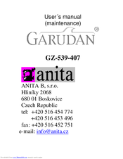 Anita GZ-539-407 User Manual