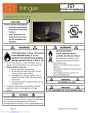 Outdoor GreatRoom Company Intrigue INT-1 Owner's Manual