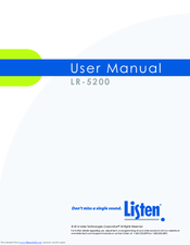 Listen LR-5200 User Manual