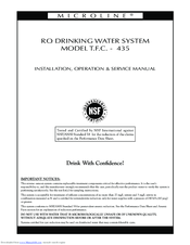 Microline T.F.C.-435 Installation, Operation & Service Manual