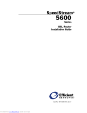 Efficient Networks SpeedStream 5600 Series Installation Manual