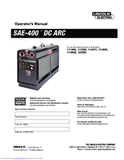 Lincoln Electric SAE-400 DC ARC Operator's Manual
