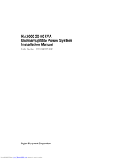 Digital Equipment HA3000 Installation Manual