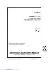 Vicon V-DA-8-16 Quick Manual