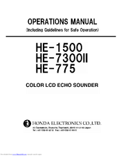 Honda HE-775 Operation Manual