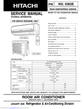 Hitachi RAC-50NH5 Service Manual