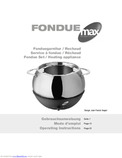 FONDUEmax Fondue Set Operating Instructions Manual