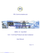 RFL Communications SMX3 / 21 Sub-MUX User Manual