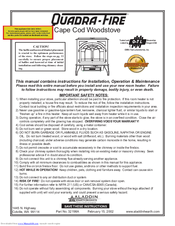 Quadra-Fire Quadra-Fire Installation, Operation, &  Maintenance Instruction