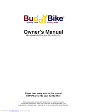Buddy Bike BB104-AL Owner's Manual