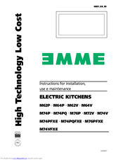 EMME M74VM74PFXE M74PQFXE M76PFXEM74VFXE Instructions For Installation, Use E Maintenance