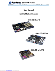Kontron 886LCD-M/mITX User Manual