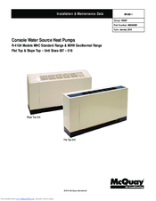 McQuay WMHC Series Installation & Maintenance Data