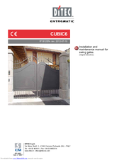 DITEC CUBIC6TC Installation And Maintenance Manual