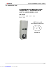 Uniflair WMF 0331 Operation And Maintenance Manual