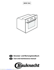 Bauknecht EMVK 7265 User And Maintenance Manual