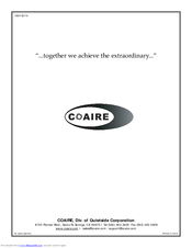 Coaire CSOF-S3PL(H) Maintenance Manual And Parts List