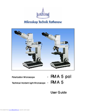 Mikroskop Technik Rathenow RMA 5 User Manual