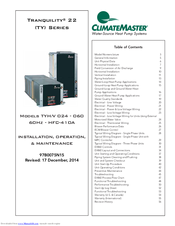 Climatemaster Tranquility 22 (TY) Series Manuals | ManualsLib