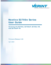 Verint Nextiva S2700e-VR User Manual