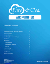 dr. Mercola Pure & Clear PC-AP2000 Owner's Manual