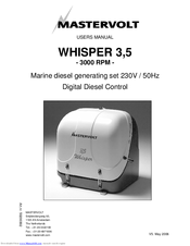Mastervolt Whisper 3.5 3000 RPM User Manual