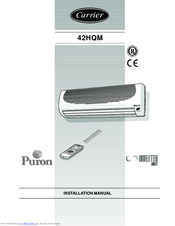 Carrier 42HQM 012 Installation Manual