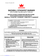 Auscrown Y028LPWF Installation & Operating Instructions Manual