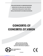 Dru CONCERTO CF VISION Installation And Operation Manual