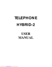 D&R Telephone Hybrid-2 User Manual