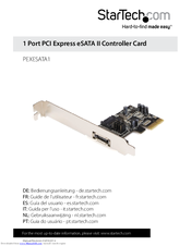 StarTech.com PEXESATA1 User Manual