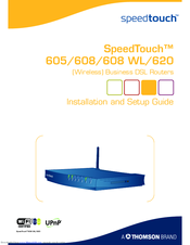 Speedtouch 608/ Installation And Setup Manual